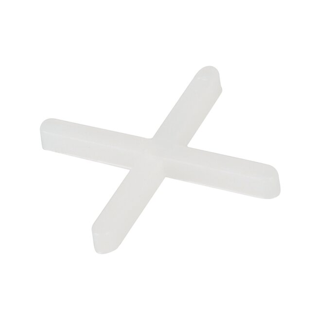 Silverline tegelkruisjes - kunststof - 2 mm voegbreedte, overlijmbaar - wit - 1000 stuks - voor 15 cm tegels