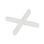 Silverline tegelkruisjes - kunststof - 2 mm voegbreedte, overlijmbaar - wit - 1000 stuks - voor 15 cm tegels