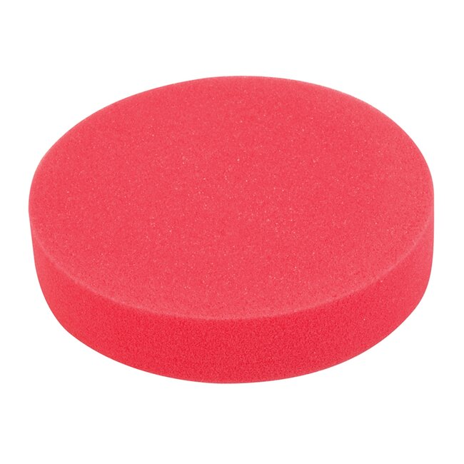 Silverline polijstpad klittenband - polyurethaanschuim - extra zacht - rond Ø 180 mm x 38 mm - rood - auto- en bootlak polijsten