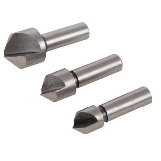 Silverline verzinkborenset - HSS snelstaal - 10/12/16 mm, 6 mm schacht - staalgrijs - 3-delig - voor verzinken in staal en metalen