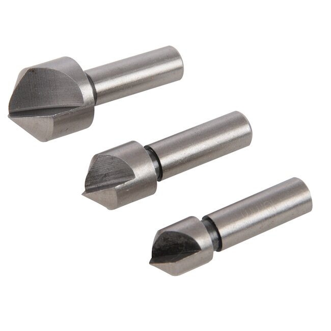 Silverline Verzinkboor HSS set - 3 delig - Ø 10, 12 en 16 mm - Ø 6 mm schacht