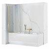 REA Elegant Badwand / Badscherm - 70 x 140 cm - 5 mm - Glans Goud REA Elegant Badwand / Badscherm - 70 x 140 cm - 5 mm - Glans Goud