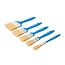 Silverline Wegwerp schilderskwasten set - plat model - diverse maten - kunststof handvat