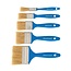 Silverline Wegwerp schilderskwasten set - plat model - diverse maten - kunststof handvat