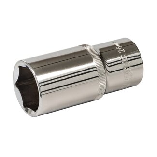 Silverline Diepe metrische dop - 26 mm - chroom vanadium staal - gekartelde rand - hoogglans afwerking Silverline Diepe metrische dop - 26 mm - chroom vanadium staal - gekartelde rand - hoogglans afwerking
