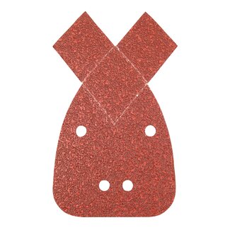 Silverline Delta schuurvellen - aluminiumoxide - klittenband, schuren - 140 mm - bruin - 10 stuks, korrel 120 voor hout en metaal