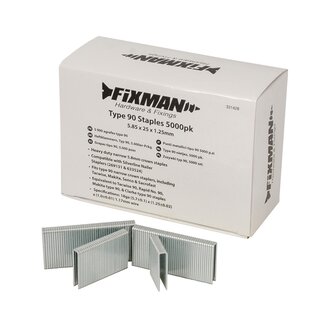 Fixman Type 90 nietjes - Heavy Duty - 25 mm - 5000 stuks Fixman Type 90 nietjes - Heavy Duty - 25 mm - 5000 stuks