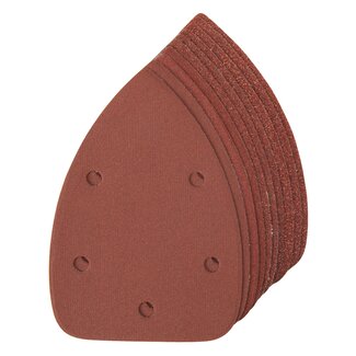 Silverline Delta schuurvellen - klittenband - diverse korrelgroftes - 140 mm - 10 stuks