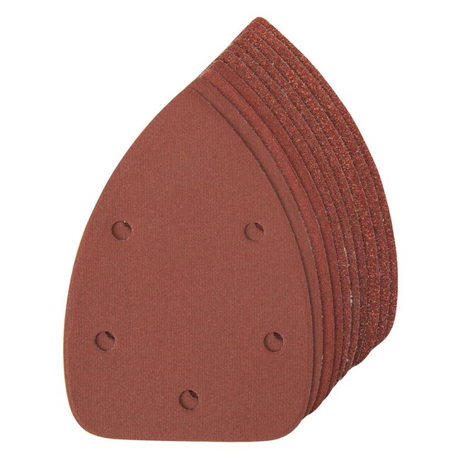 Silverline Delta schuurvellen - klittenband - diverse korrelgroftes - 140 mm - 10 stuks