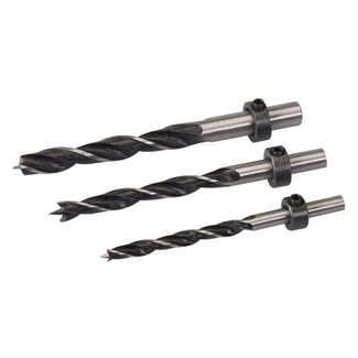 Silverline Deuvelboor set - 3 delig - 6, 8 en 10 mm - carbon staal - met dieptestops