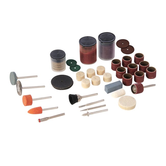 Silverline Hobby machine accessoire set - 105-delig - veelzijdig gebruik - 3,17 mm spandoorn