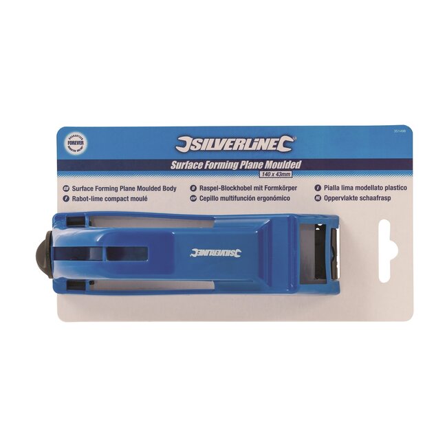 Silverline Oppervlakte schaafrasp - gehard stalen blad - fijn raspblad - 140 mm lang, 43 mm breed - voor randen en nauwe plekken