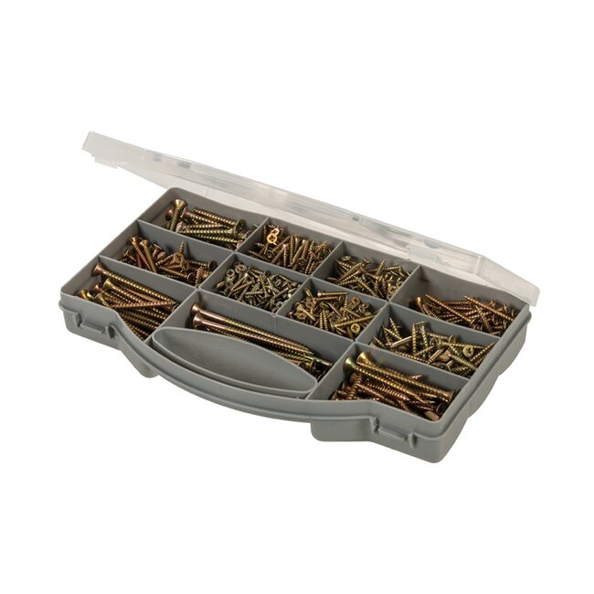 Fixman Assortiment schroeven - verzinkt staal - roestbestendig - kruiskop PZ - 780 stuks
