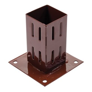 Fixman paalschoen - gegalvaniseerd staal - 7,5 x 7,5 cm - roestbestendig en poedergecoat - grijs - voor palen op beton