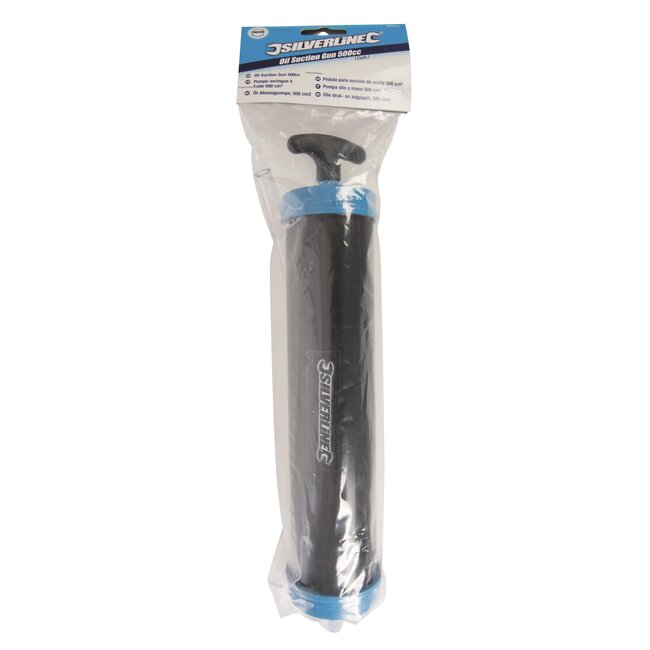 Silverline Olie druk- en zuigspuit - plastic - flexibele slang 280 mm - 500 cm³ - 300 mm - transparant - auto-onderhoud