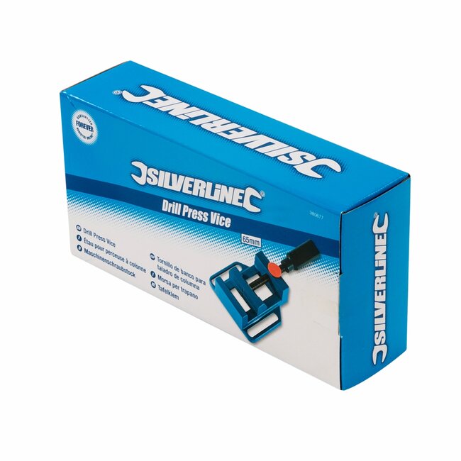 Silverline Bankschroef - gegoten aluminium - snelspanner - 65 mm kaakopening - zwart en oranje - modelbouw en tafelboormachine