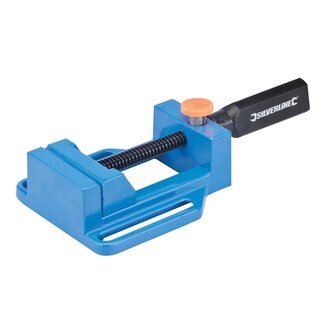 Silverline Bankschroef - gegoten aluminium - snelspanner - 65 mm kaakopening - zwart en oranje - modelbouw en tafelboormachine
