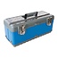 Silverline gereedschapskist - polypropyleen - slagvast, hangslotoog, softgrip handvat - 47 x 22 x 21 cm - grijs/blauw - werkplaats