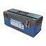 Silverline gereedschapskist - polypropyleen - slagvast, hangslotoog, softgrip handvat - 47 x 22 x 21 cm - grijs/blauw - werkplaats