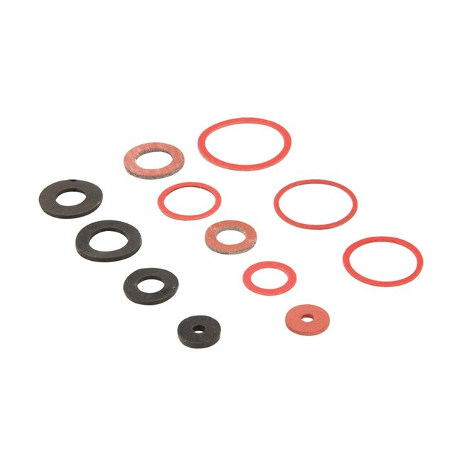 Fixman Assortimentskoffer afdichtingsringen - vezel en rubber - 15-22 mm - rood en zwart - 280-delig - kranen en slangen