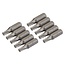 Silverline Torx schroevendraaier bits - chroom vanadium staal - 25 mm - set van 10 stuks