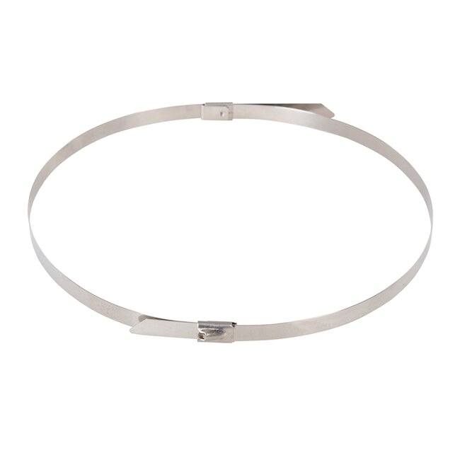 Fixman Kabelbinders - RVS - balvergrendeling, corrosiebestendig - 30 cm - zilver - 50 stuks - kabels, leidingen en slangen