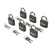 Silverline IJzeren Hangslot Gelijksluitend - 50 mm - 6 stuks Silverline IJzeren Hangslot Gelijksluitend - 50 mm - 6 stuks