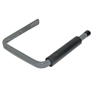 Fixman opberghaak - staal - roestbestendig met schuimrubber greep - 21 cm - grijs - voor fiets, surfplank en ladder