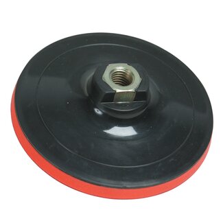 Silverline Steunschijf met klittenband - staallegering - schuren en polijsten - 125 mm rond - M14 schroefdraad - haakse slijper