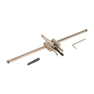 Silverline verstelbare gatensnijder - staallegering, snelstaal - ø 40-300 mm, 30 mm diep - grijs - voor hout, gipsplaat, plastic