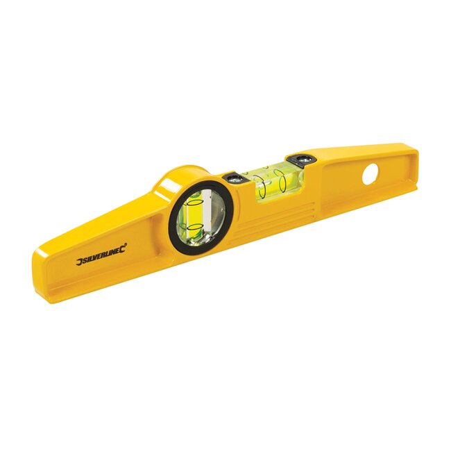 Silverline Steigerbouwers waterpas - 2 libellen - magnetische basis - 250 mm - aluminium