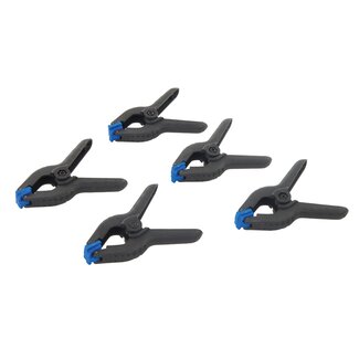 Silverline Veerklemmen - Gekartelde kaken - Soft-grip pads - 100 mm - 5 stuks Silverline Veerklemmen - Gekartelde kaken - Soft-grip pads - 100 mm - 5 stuks