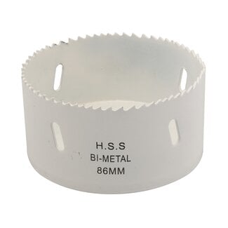 Silverline Gatenzaag - bimetalen - HSS tanden - diameter 86 mm - metaalkleur - voor gaten in metaal, kunststof en hout