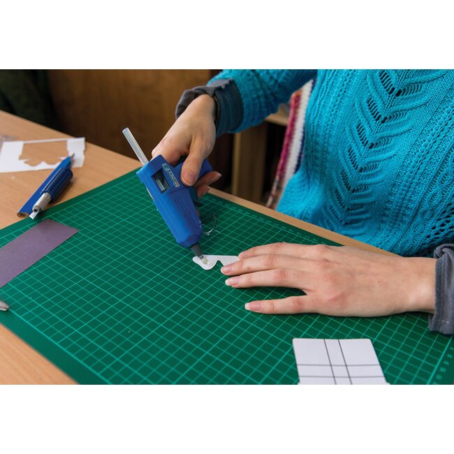 Silverline Snijmat - PVC - zelfherstellend en nauwkeurige markeerlijnen - 30 x 22 cm (A4) - groen - voor knutselen en precisiewerk