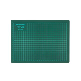 Silverline Snijmat - PVC - zelfherstellend en nauwkeurige markeerlijnen - 30 x 22 cm (A4) - groen - voor knutselen en precisiewerk