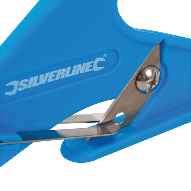 Silverline Tapijt- en vinylmes - SK5 staal, kunststof handvat - 50 graden snijhoek, wisselbare bladen - 230 mm - met reserveblad