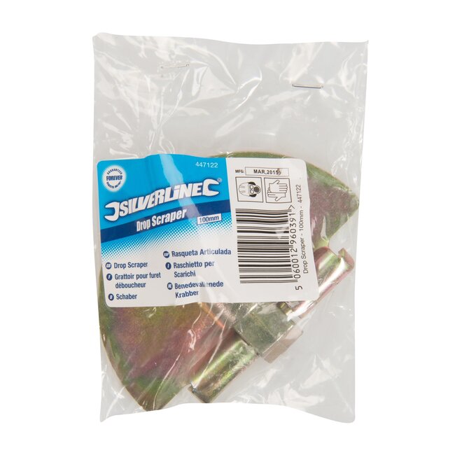 Silverline Schraapkop - geel gepassiveerd staal - diameter 100 mm - voor afvoeren en dakgoten - vergrendelt achter verstopping