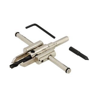 Silverline verstelbare gatensnijder - snelstaal - Ø 30-120 mm - snijdiepte 30 mm - voor hout, gipsplaat en kunststof