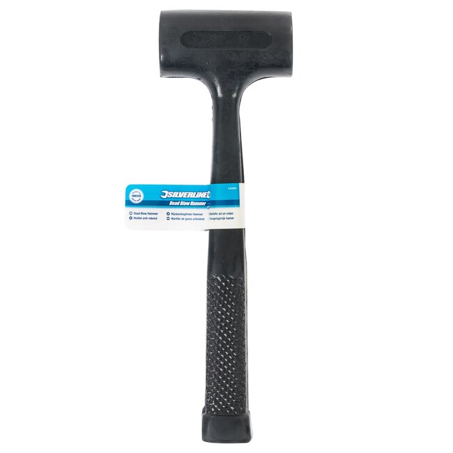 Silverline Terugslagvrije hamer - kopdiameter 5 cm - stalen kop met korrels, polyurethaangreep - precisie- en montagewerk