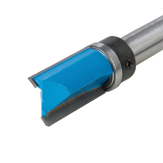 Silverline groeffrees - hardmetaal TCT - dubbele fluit - 1/2 inch schacht, 30 mm lang - zilvergrijs - malfrezen en houtbewerking