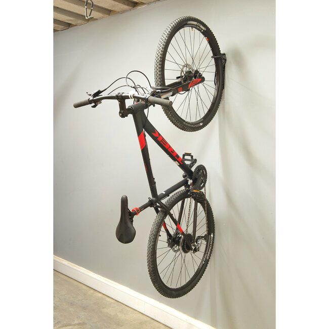 Silverline Fiets muurhaak - geperst staal, poedergecoat - zachte vinylbekleding - 20 kg - verticale, ruimtebesparende opslag