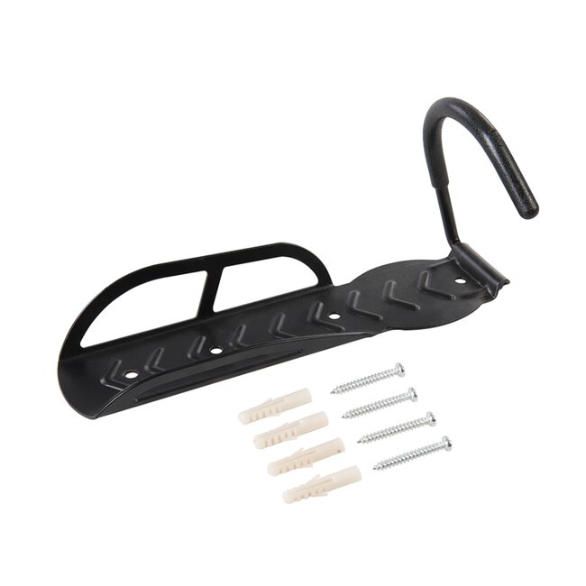 Silverline Fiets muurhaak - geperst staal, poedergecoat - zachte vinylbekleding - 20 kg - verticale, ruimtebesparende opslag