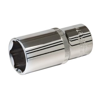 Silverline Diepe metrische dop - 27 mm - chroom vanadium staal - hoogglans - gekartelde rand