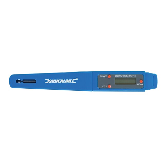 Silverline Digitale zakthermometer - rvs sonde - snelle meting en temperatuurbehoud - meetbereik -40 tot +250 graden - keuken