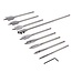 Silverline Speedboor en verlengarm set - 10-delig - Ø 6 t/m 32 mm - gehard carbon staal