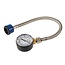 Silverline waterdrukmeter met roestvrijstalen slang 300 mm - 0-11 bar - 3/4 inch koppeling - voor tuin- en wasmachinekranen