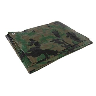 Silverline afdekzeil gelamineerd polyethyleen - water- en uv-bestendig - 240 x 300 cm - camouflage - aanhanger en kamperen
