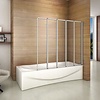 REA Idea Badwand / Badscherm - 120 x 140 cm - 4 mm - Chroom REA Idea Badwand / Badscherm - 120 x 140 cm - 4 mm - Chroom
