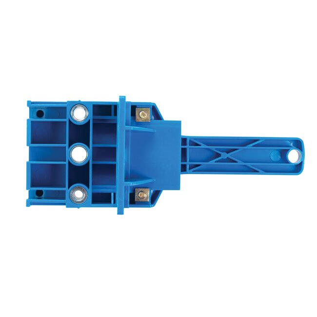 Silverline deuvelmal - kunststof met gehard staal - 6, 8 en 10 mm, tot 30 mm materiaal - blauw - 3-delig - hand- en machinaal boren