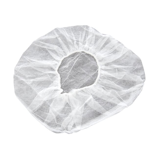 Silverline Wegwerp haarnetjes - elastisch polypropyleen - wit - 100 stuks